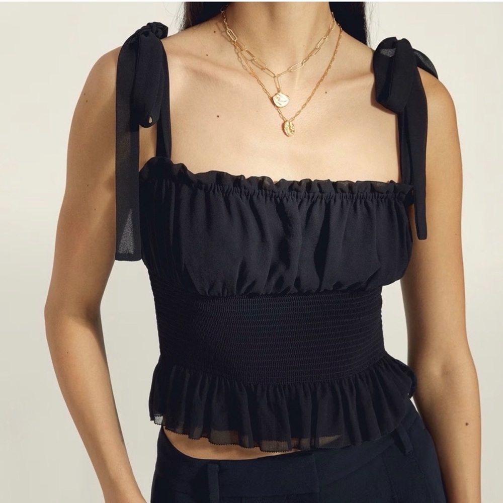 Wilfred Black Camisole with Tie Straps
